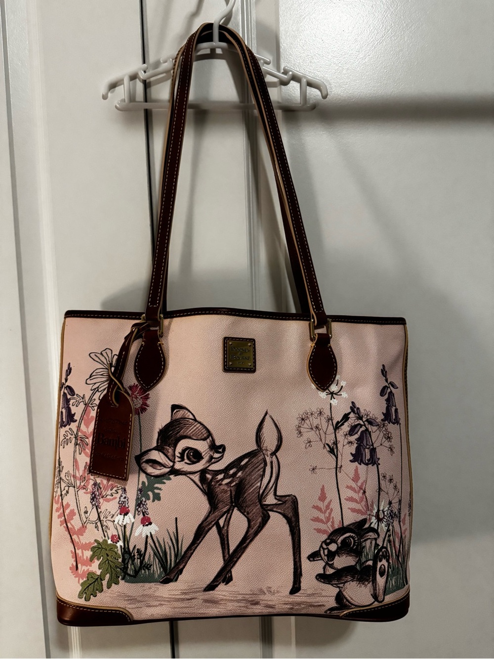 Dooney & Bourke Bambi 75th Anniversary Tote with Brown Trim